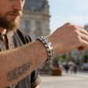 Bracciale punk vintage Viking Ouroboros per uomo acciaio inossidabile gioielli moda hippop cultura di strada