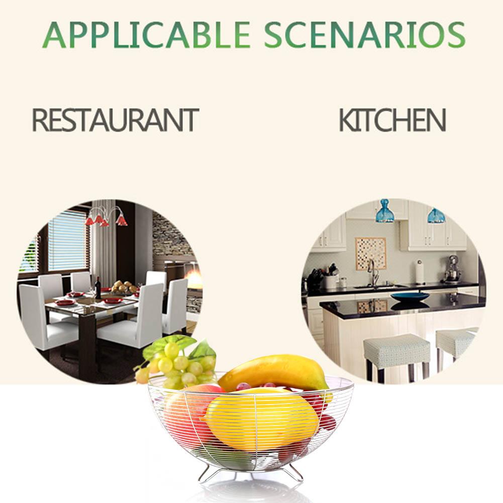 Edelstahl Obstkorb Küchen Obst Dekoschale Gemüse Abtropfkorb