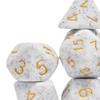 7 Pieces Multi Sided Game Dices, Dice Set Math Teaching Toys Party Favors D20 D12 D10 D8 D6 D4