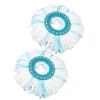 2 Pcs Rotate Mop Replacement Head 360 Degree Spin Mop Highly Absorbent Microfiber Refills Head Easy