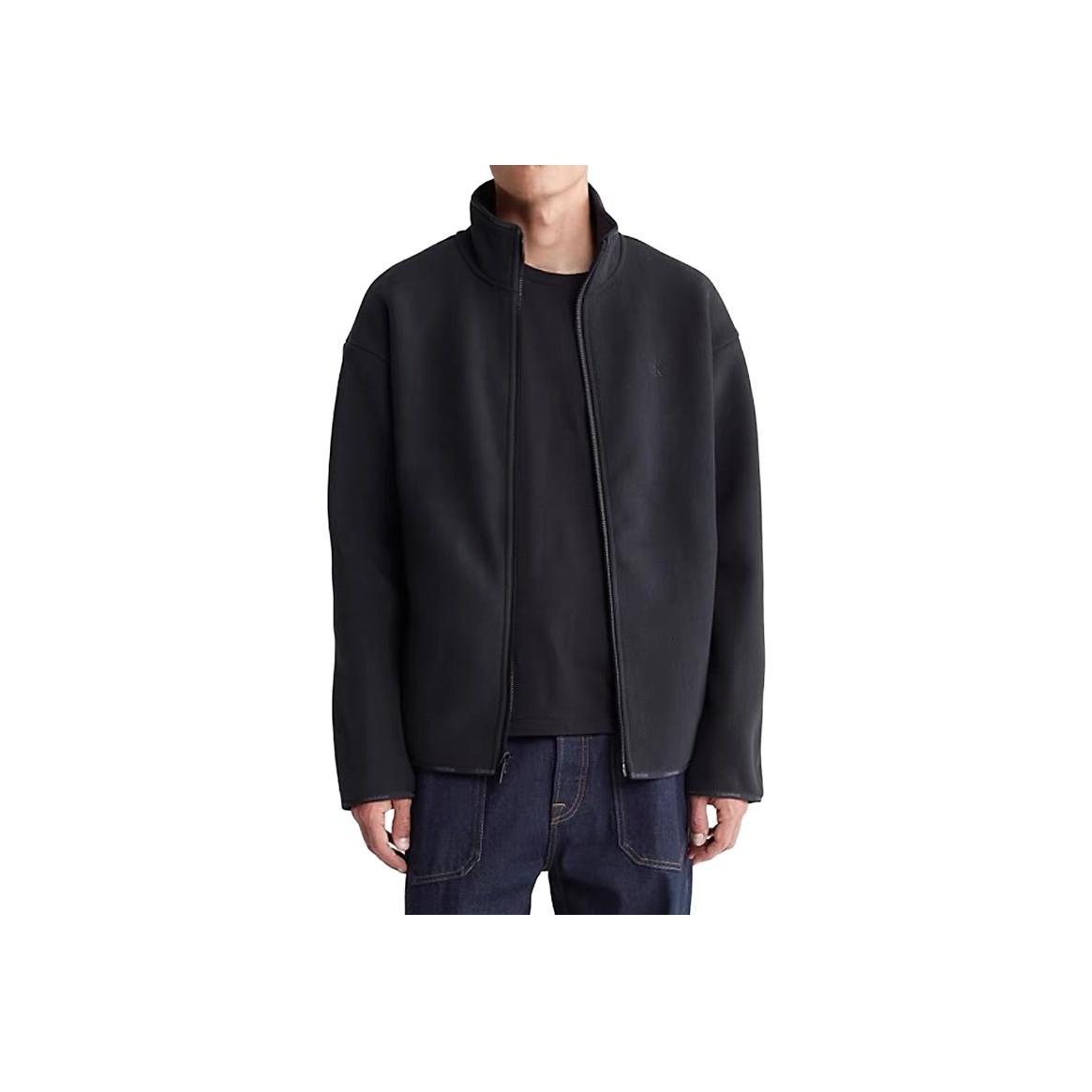 

Calvin Klein Solid Color Simple Comfortable Zip Jacket Men Jackets Black 81QP405-001