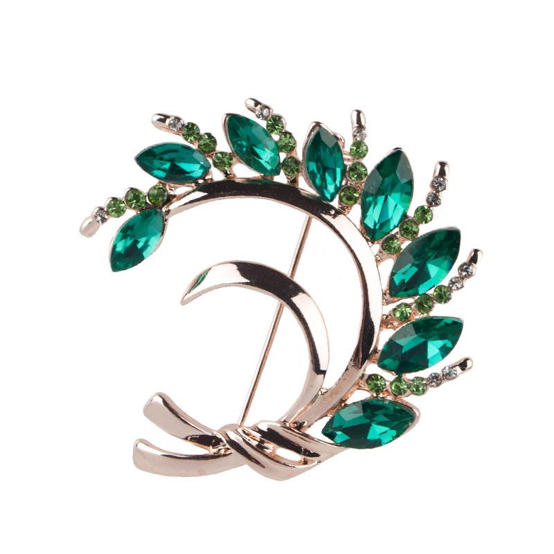 Crystal Wheat Ear Brooch Rhinestone Brooch Small Pin Alloy Corsage Crystal Corsage