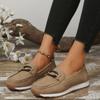 Thick-soled Casual Sports Shoes Casual Women's Metal Chain Spring New Large-size Single Shoes