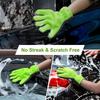 1/2Pcs Double-Sided Microfiber Car Cleaning Gloves 5-Finger Thick Brush Soft Detailing Towel Household Mesh Cleaning Cloth