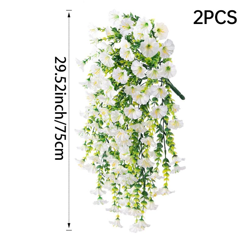 Lebensechte Künstliche Prunkwinde & Eukalyptus Hängedekoration Wasserdicht für Innen- und Außenbereich Perfekt für Zuhause Garten Party