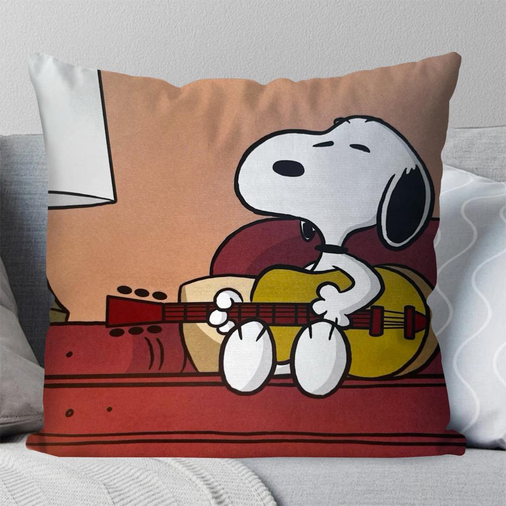 1Pc Comic Character S-Snoopy Pillow Case Square Pillow Bedroom Sofa Leisurecomfort Cushion Car Living Room Home Decoration 40X40