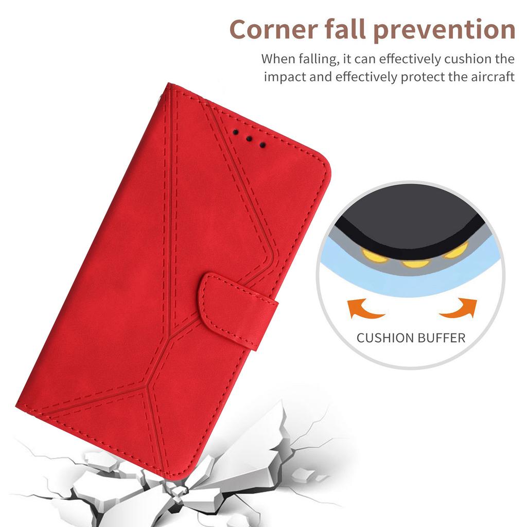 Applicable to Samsung S26 mobile phone leather case Google 9 matte striped card wallet protective case A27 solid color skin feel