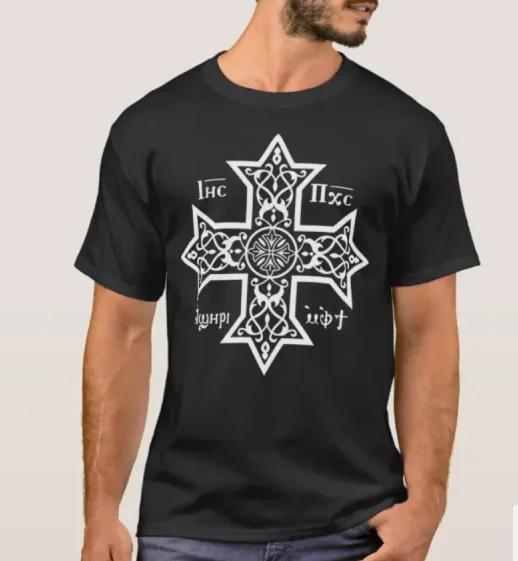Ethiopians Coptic Orthodox Cross TShirt 100 Cotton ONeck Short Sleeve Summer Casual Mens Tshirt Streetwear