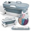 Foldable Silicone Bathtub Blue Portable Bath Home Spa 110Cm