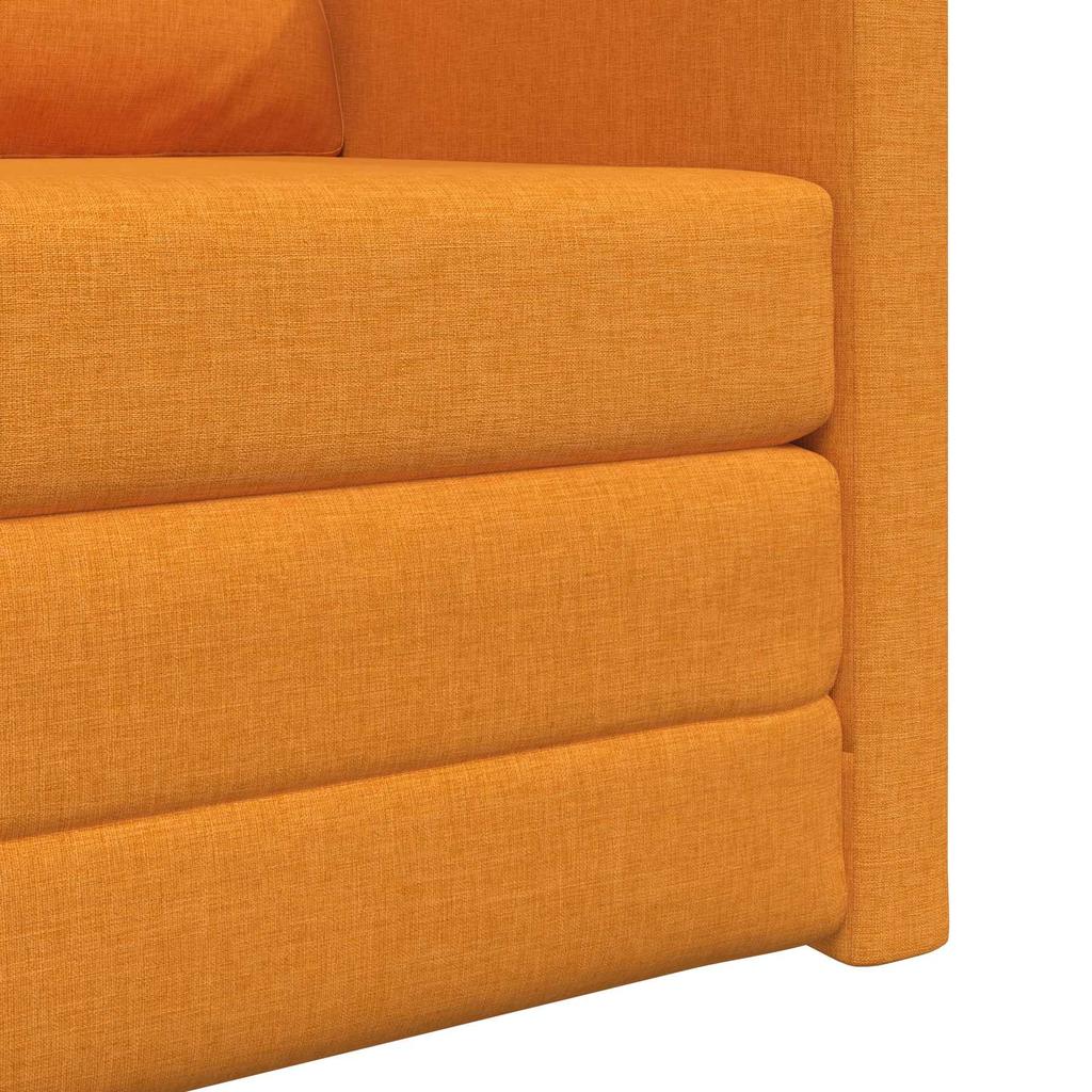 Sofa Bed Dark Yellow 74 x 77 x 81 cm Fabric