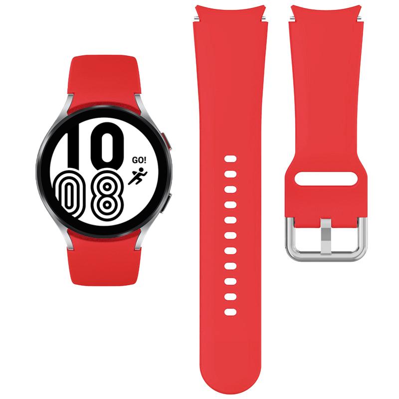 

Официальный силиконовый ремешок For Samsung Galaxy Watch 7 6 44мм 40мм 20мм Браслет Galaxy Watch 4 6 classic 5 pro 47мм 43мм 42мм 46мм watch 6 classic 43mm красный