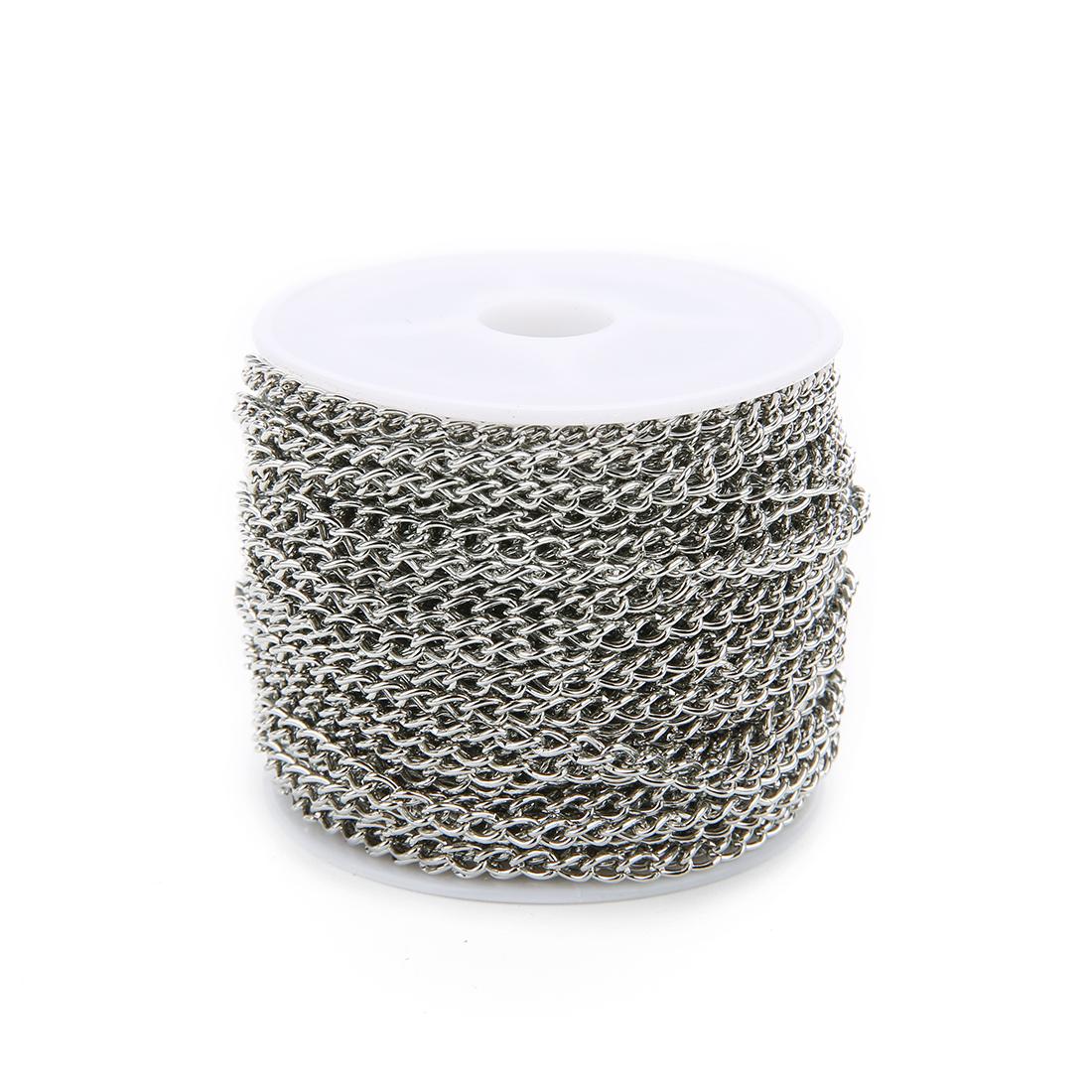 

10 Yards/Lot Iron Encrypted Link Chains Necklace Chain Accessories Metal Extender Chain for Jewelry Making Diy Necklace Wholesal 2x3mm