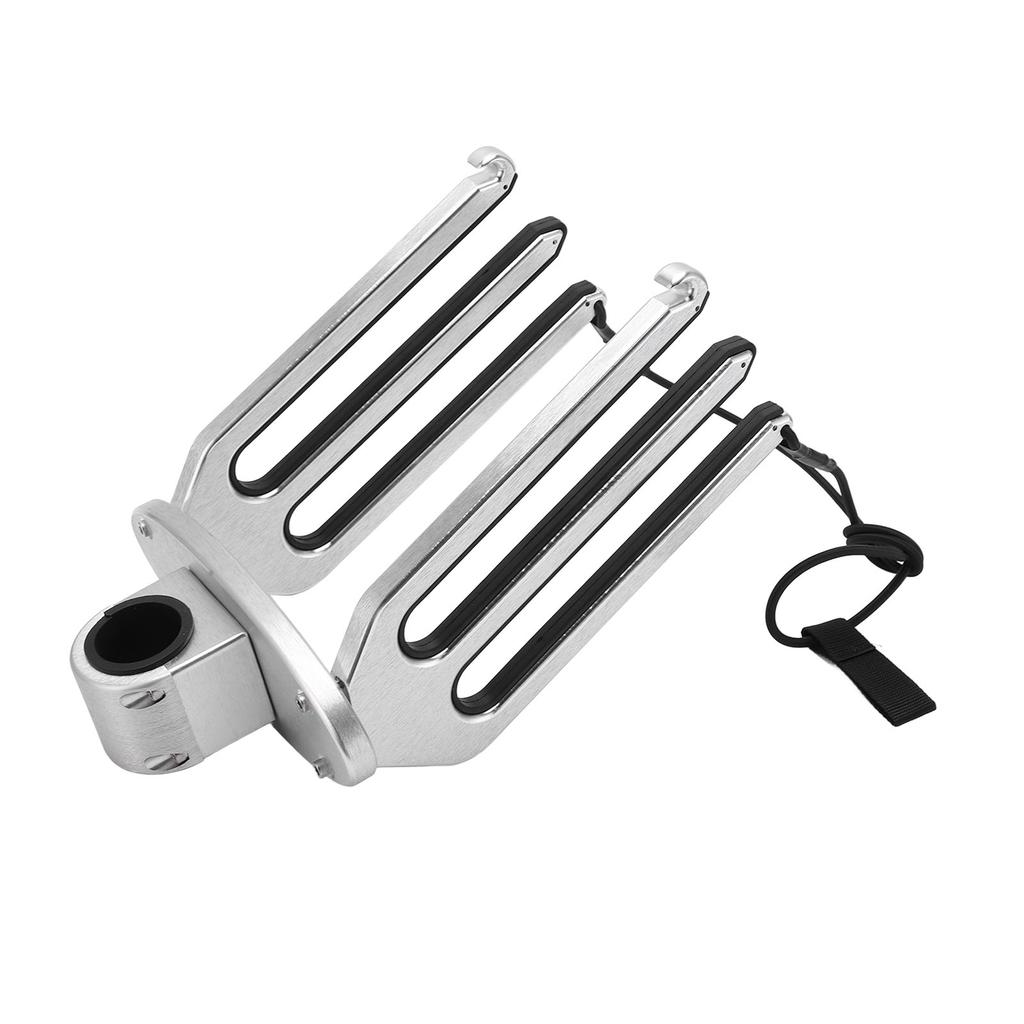 CNC Brushed Aluminum Wakeboarding Tower Holder Kneeboard Rack Adjustable Yacht Accessories for Boat63mm‑68mm