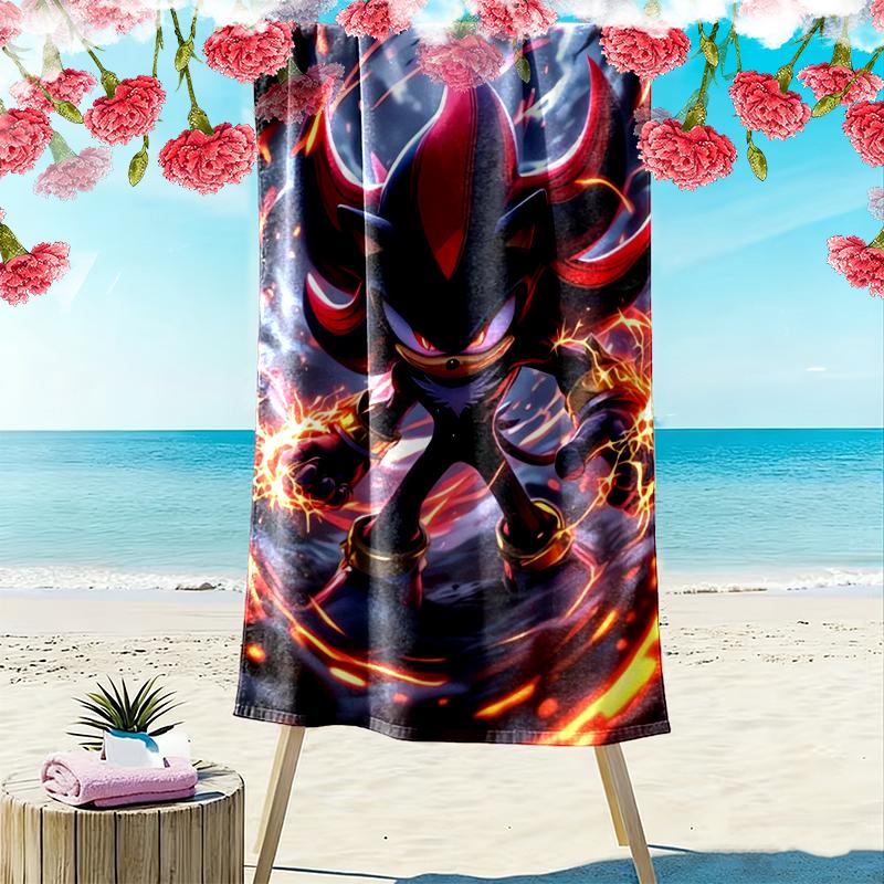 SONIC Beach Towel Suitable for Travel, Outdoor Activities, Swimming Pools, Yoga, Surfing, Camping, Hiking, Gym