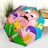 Pooh  Pattern, Automatic Folding Umbrella, Portable and Foldable Design, 8 Ribs, a Christmas or Birthday Gift.