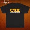 CSX Transportation Railroad Logo Black/Grey/Navy/White Size S-5XL Unisex T-Shirt