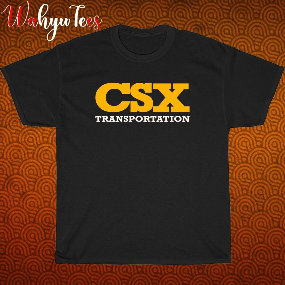 Железнодорожная компания CSX Transportation Логотип Черный/Серый/Темно-синий/Белый Размер S-5XL Унисекс Футболка 4XL