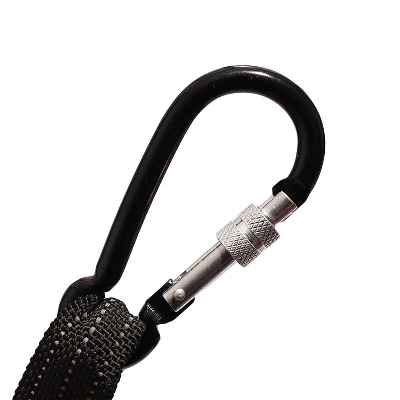 Safety Bungee Tether Tool Lanyard with Carabiner Hook Climbing Working Anti-Falling Safety Rope Aerial Work Climbing Accessories