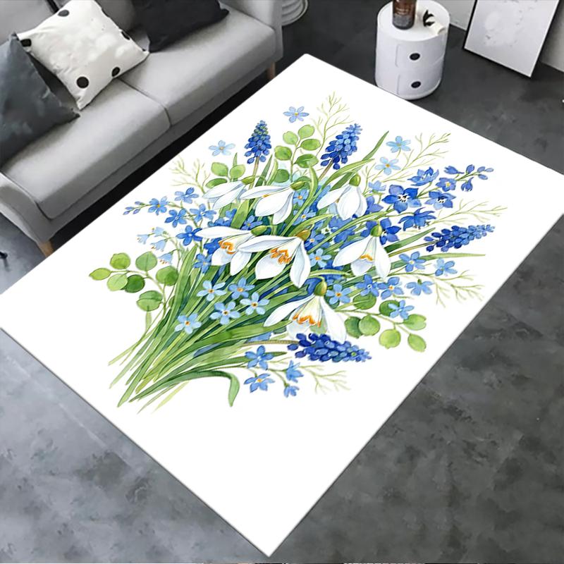 2025 New Flower Carpet Rug for Living Room Bedroom Home Sofa Decoration,Kids play Non-slip Floor Mat