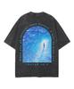 Hot Trendy Art Printed Tshirt Summer Short Sleeve Cotton Tshirt Vintage Y2k Washed Oversized Tees Men Women Clothing Casual Top