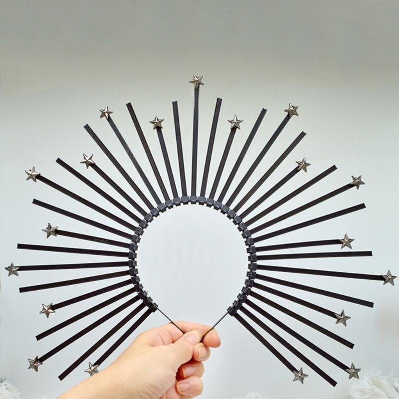 Lolita Halocrown Mary Halocrown Headband Spiked Halocrown Sunburst Greek Baroque Tiara Crown SunGoddess Headpiece
