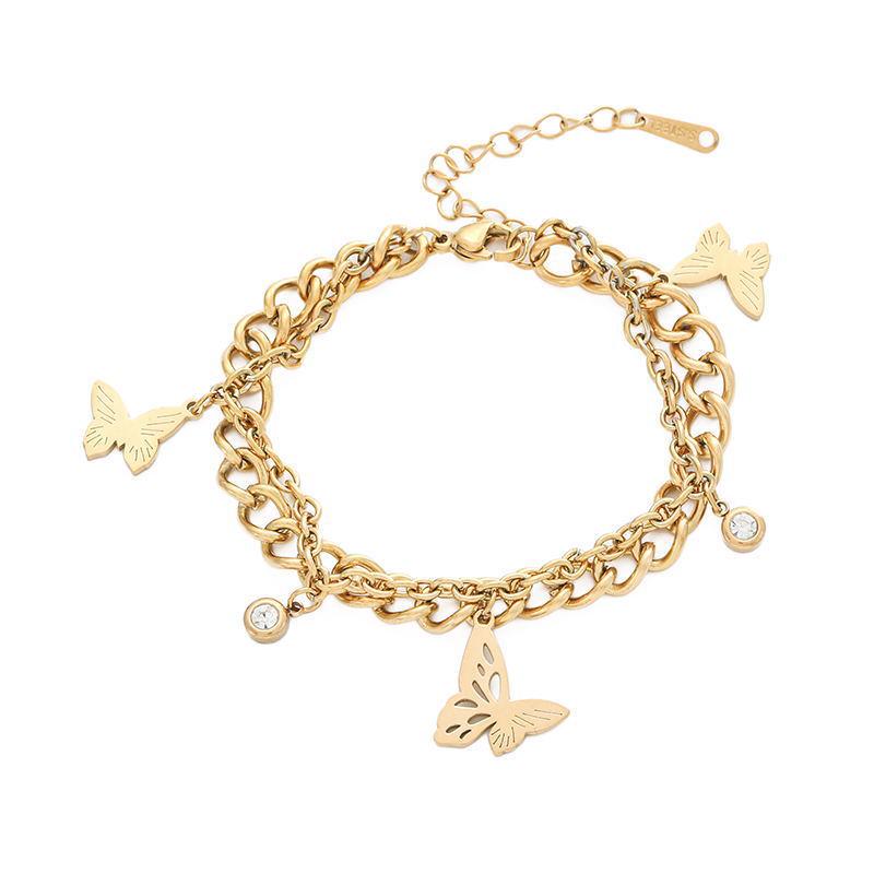 Women's Fashion Titanium Steel Bracelet: Elegant Japanese & Korean Design, Non-Fading Stainless Steel, Versatile Jewelry.