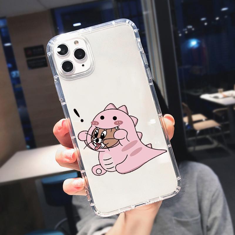 Hot Funny Cat Photo Transparent Phone Case for IPhone 13 12 Pro Max 11 XR XS X 8 7 14 Plus Couple Soft Silicone Cover Fundas