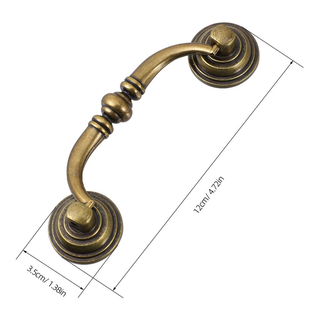 4Pcs European Style Knobs Zinc Alloy Drawer Pulls Handles for Cabinet Dresser Wardrobe Cupboard Home Decoration
