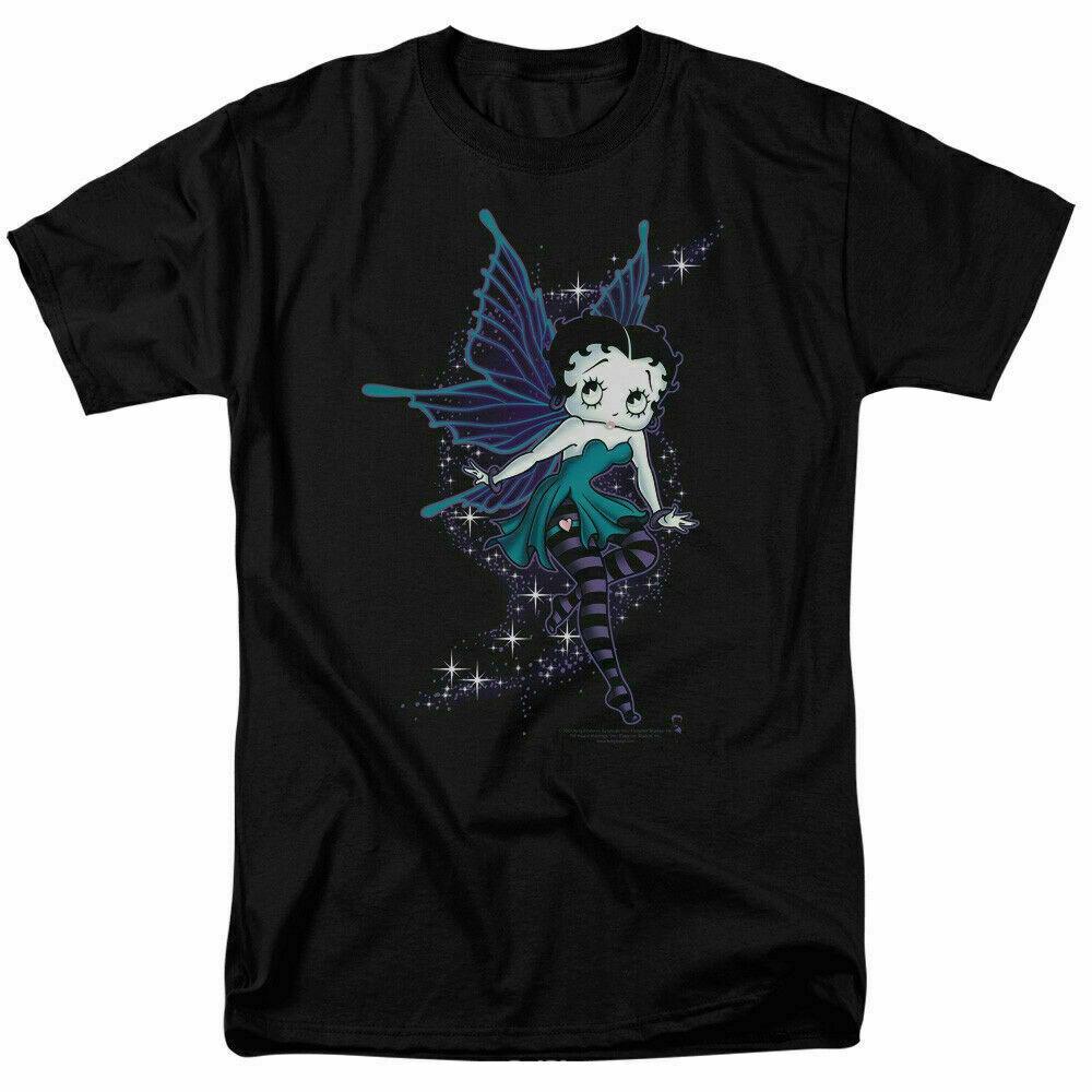 

Betty Boop Sparkle Fairy Licensed Cartoon Merchandise Black Unisex T-shirts