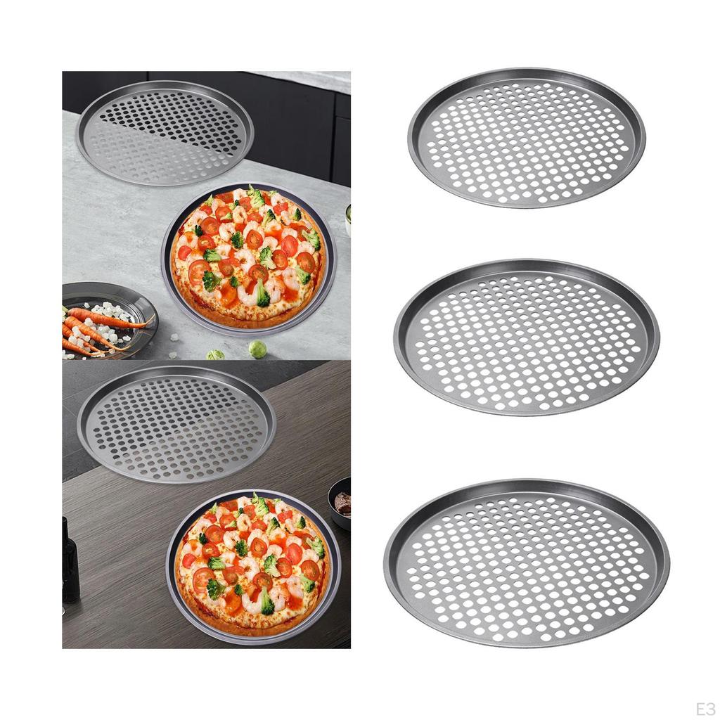 Baking Tray with Holes for Even Heating, Round Cookware Ideal Serving Pizza