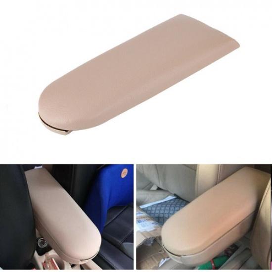 For VW Jetta Beetle 1999-2009 Beige Leather Center Console Armrest Cover Lid New
