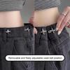 1 Pereche Strângătoare pentru Talie Pantaloni, Nasturi Metalici Decorativi Tip Fluture Stea pentru Blugi, Cleme Reglabile Fără Cusătură pentru Pantaloni Largi, Pantaloni, Fuste, Mâneci