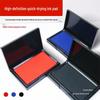 Quick-Dry Dual Ink Pad: Red, Blue & Black - Square & Round Options for Office, Oil & Water-Based Stamping