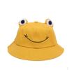 Cartoon Frog Bucket Hat for Kids and Adults, Wide Brim Sun Protection, Cute Embroidered Fisherman