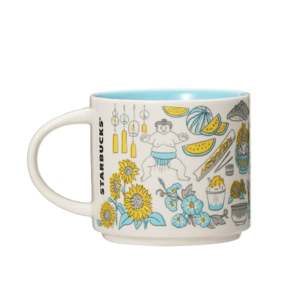 STARBUCKS Tumbler Coffee Japan Limited Been There Series Mug Summer Sunflower 414ml Cup Cute Stylish Return Birthday Present Gift Model Brand