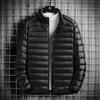 Men's Lightweight White Duck Down Jacket - Winter 2025 Stand Collar Warm Outerwear