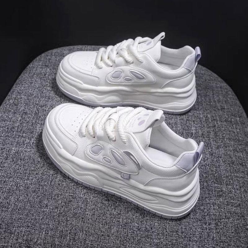 Board shoes women's 2025 new spring and autumn models popular versatile shoes casual black and white panda shoes sports platform white shoes