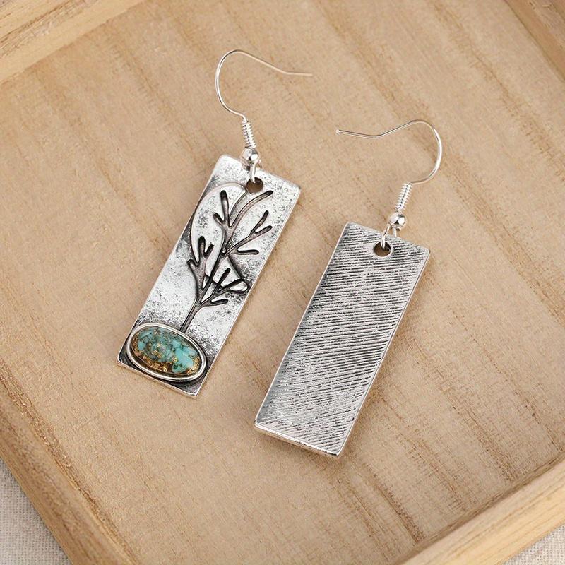 The New Tree of Life Turquoise Earrings Are Vintage Lovely WOMEN'S Party Or Souvenir Gift