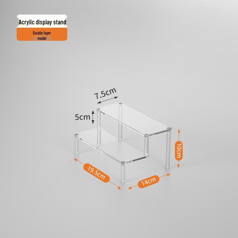 Acrylic Tiered Display Stand for Figurines and Blind Box Dolls - Transparent Home Organizer