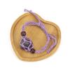 Hand-Woven Crystal Stone Mesh Pocket Bracelet Bracelet Adjustable Telescopic Mesh Pocket Net Holder B58