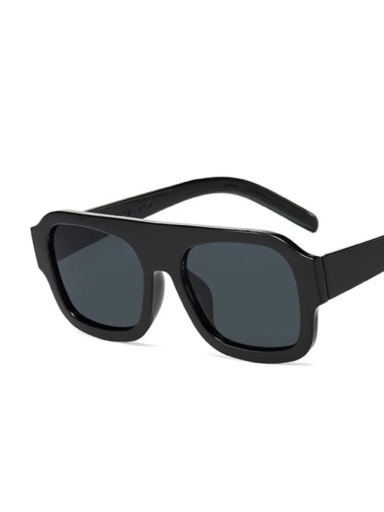 Oversized Rectangle Hip Hop Sun Glasses Glasses for Ladies Trendy Classic Men Vintage Traveling Trend Design Shades Eyewear UV400