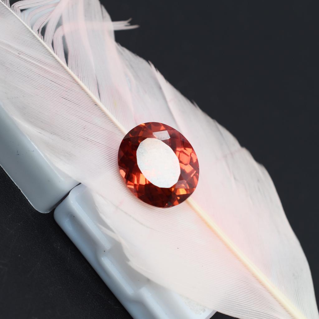 Natural 10.50 Carat Oval Cut CERTIFIED Orange Ceylon Sapphire Loose Gemstone