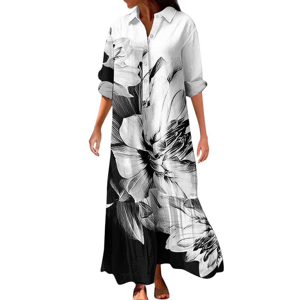 Women's Casual Loose Fashionable Floral Print Dress