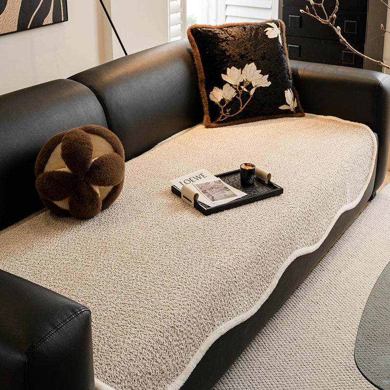 

2024 autumn and winter new high-grade sofa cushion straight row one-piece non-slip special-shaped seat cushion four-season universal cover 90*90cm