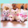 Cat Plush Bowknot Doll Pendant With Soft Material For Kids Room Decor And Gifts