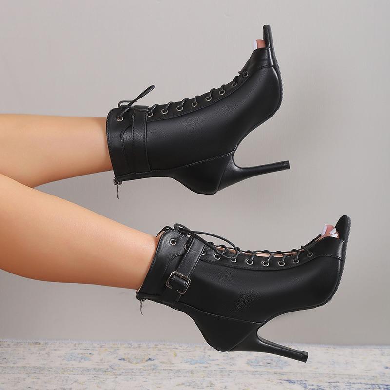 Fashion Women High Heels High Quality Latin Dance Shoes Fashion Party Jazz Dance Shoes Sexy Heeled Sandal Lace-up High Heels Ankle Boots
