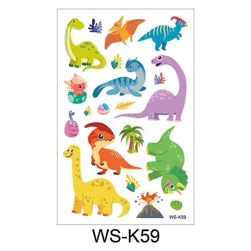 Cross Border Children's Cartoon Tattoo Stickers Space Dinosaur Boy Girl Cute Temporary Waterproof