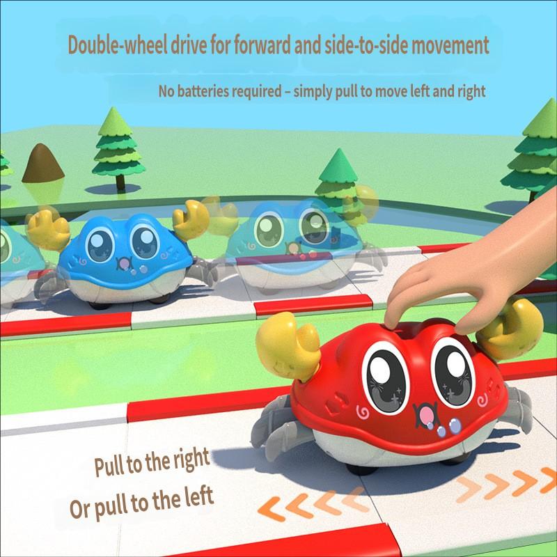 Climbing Crab Double-Back Running Crab Simulation Left And Right Crawling Pull Back Animal Car Baby Todderls Cartoon Gift