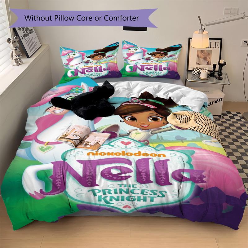 Nella Knight Bedding 3 Piece Set HD Print Duvet Cover Pillowcases for Teens Adult Bedroom Decoration Christmas Gift