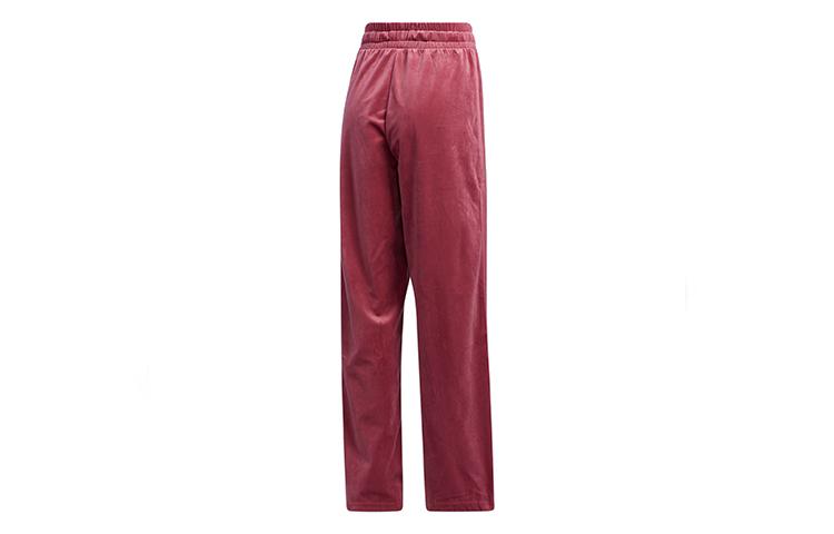 Adidas Originals Knitted Sweatpants Women's Dark Reddish Purple Moderate Straight Fit Pants GV2927